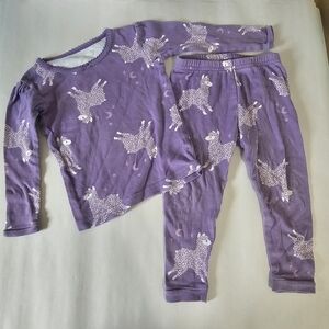 Carter's Just One You Baby Girl 18M Purple Lamb Sheep Pajama Set Pants Top‎
